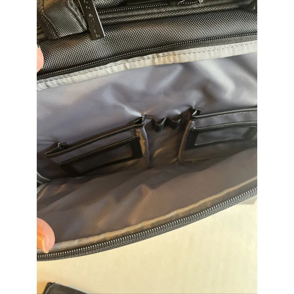 Eco Style Laptop Bag Pro Tech Topload Black Red Business Travel Case Fits 15.6”
